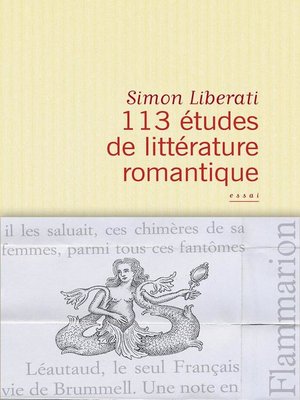 cover image of 113 études de littérature romantique